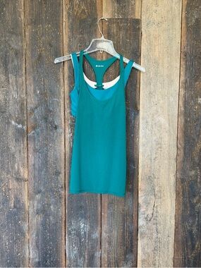 lululemon athletica Teal Racerback Tank with Built-In Bra Size